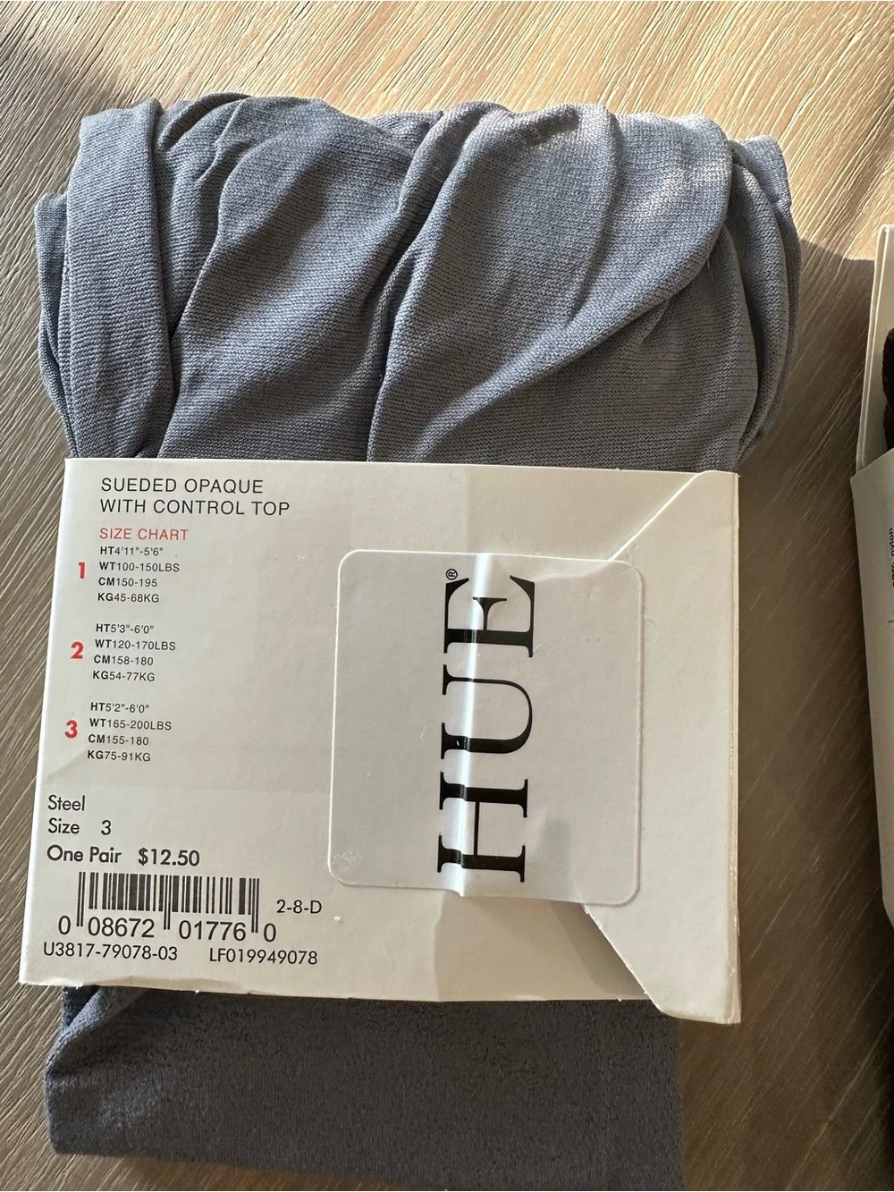 HUE Sueded Opaque Tights in Gray and Brown